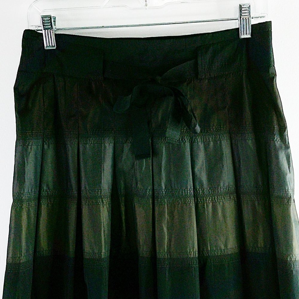 Zara - Dark Striped A-Line Skirt - Small - Picture 2 of 5